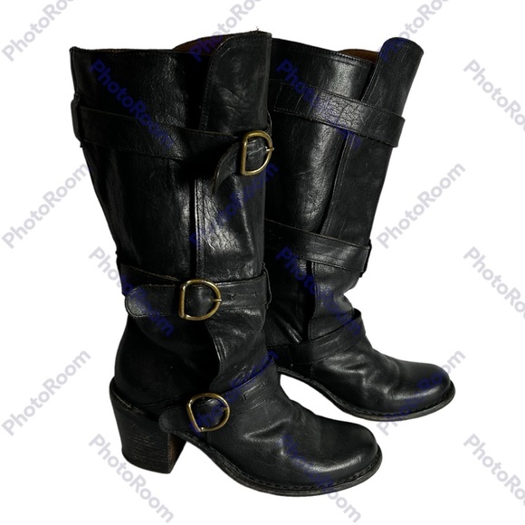 Fiorentini + Baker Shoes - Fiorentini + Baker Women Billie Eternity Black Leather Pirate Boots Size 36 US6